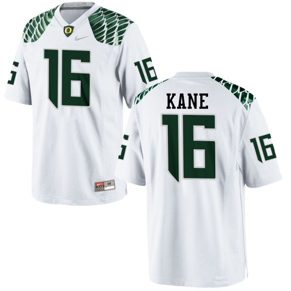 Men #16 Dylan Kane Oregon Ducks College Football Jerseys-White - Click Image to Close